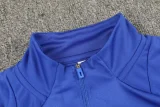 2024 AD Blue Kids Half Pull Tracksuit (童装)(半拉链)