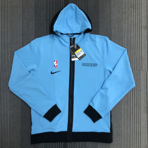 2022 GRIZZLIES Player GI Blue Zip hoodie Jacket