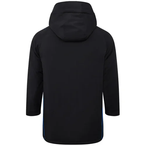 24-25 Internacional Black Hooded Windbreaker Fabric Cotton Coat #G196