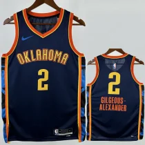 24-25 OKC Thunder GILGEOUS-ALEXANDER #2 Black City Edition Top Quality Hot Pressing NBA Jersey 24-25 OKC Thunder GILGEOUS-ALEXANDER #2 Black City Edition Top Quality Hot Pressing NBA Jersey
