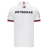 2021 Formula One Mercedes White Short Sleeve Racing Suit (梅赛德斯 有领)