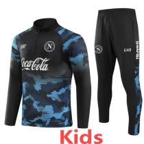 2024-25 Napoli Blue Black Kids Half Pull Tracksuit (童装)(半拉链) 2024-25 Napoli Blue Black Kids Half Pull Tracksuit (童装)(半拉链)