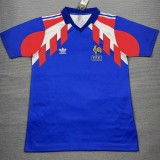 1990-1991 France Home Retro Soccer Jersey