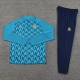 24-25 Marseille Lake blue Half Pull Tracksuit (半拉链)(金标)