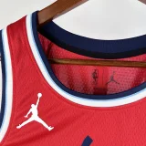 24-25 Clippers HARDEN #1 Red Top Quality Hot Pressing NBA Jersey (Trapeze Edition) 飞人版