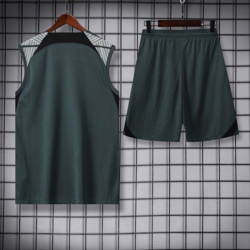 23-24 BAR Dark Green Tank top and shorts suit
