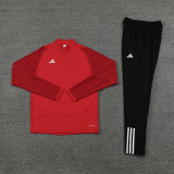 2023 AD Red Half Pull Tracksuit #AB05 (半拉链)