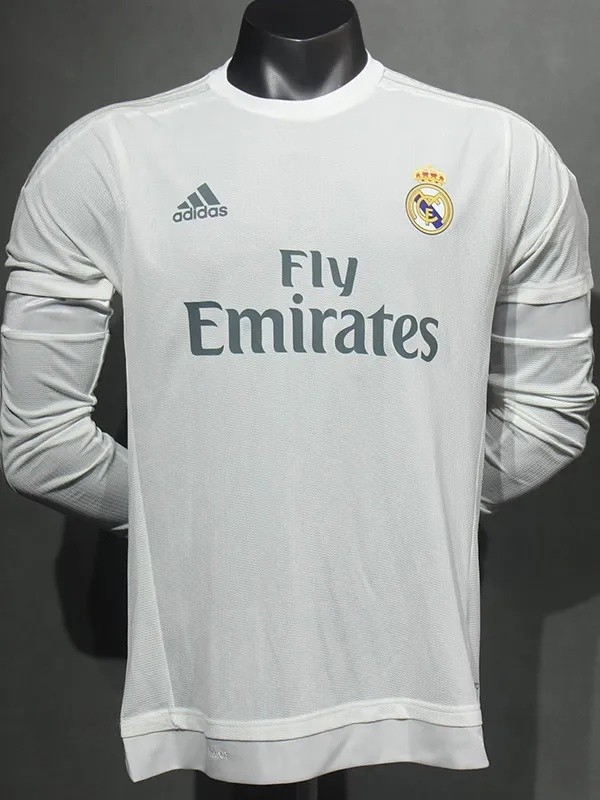 2015-2016 RMA Home Player Version 长袖球员 Long Sleeve Retro Soccer Jersey