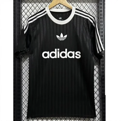 2025 AD Casual Black Fans Training shirts *三叶草