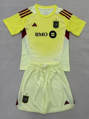 25-26 Los Angeles Light Yellow GoalKeeper Kids Soccer Jersey