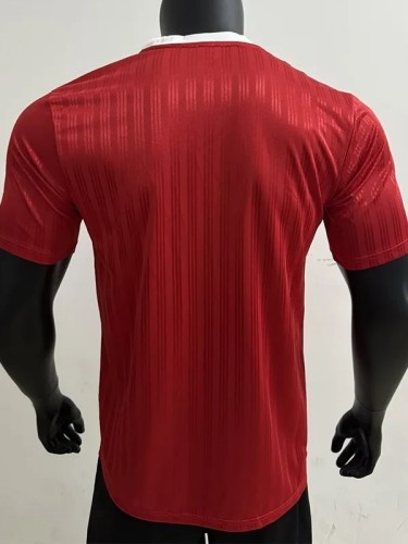 2025 AD Casual Red Player Version Training shirts *三叶草