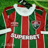 25-26 Fluminense Home Kids Soccer Jersey