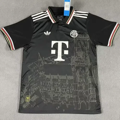 25-26 Bayern Special Edition Black Polo Short Sleeve
