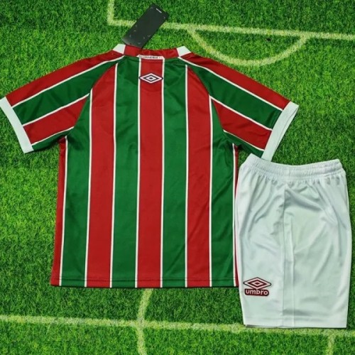 25-26 Fluminense Home Kids Soccer Jersey