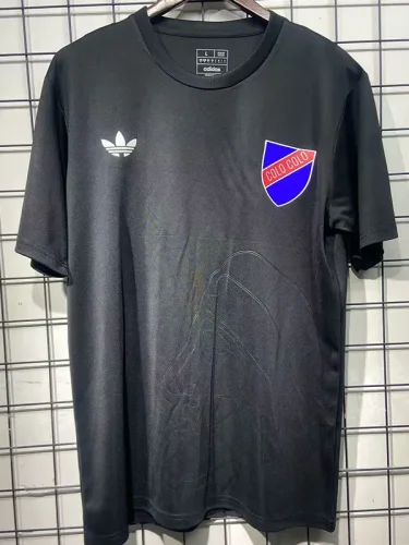 25-26 Colo-Colo 100th Anniversary Black Fans Soccer Jersey*蓝队标