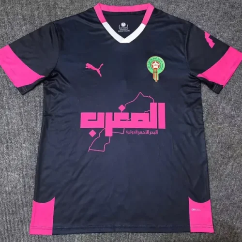 25-26 Morocco Special Edition Black Blue Soccer Jersey