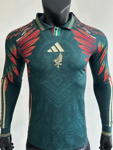 25-26 Mexico Green Special Edition Long sleeve Player Version Soccer Jersey (长袖球员)