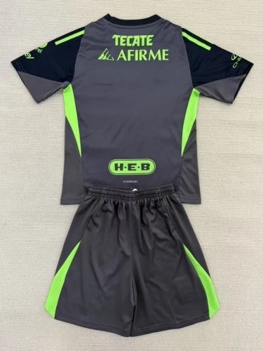 25-26 Tigres UANL Black GoalKeeper Kids Soccer Jersey