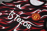 25-26 Man Utd Black red Tank top and shorts suit