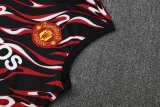 25-26 Man Utd Black red Tank top and shorts suit