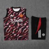 25-26 Man Utd Black red Tank top and shorts suit