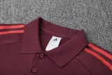 25-26 Bayern Brown Red Polo Tracksuit