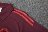 25-26 Bayern Brown Red Polo Tracksuit