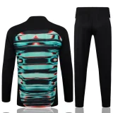 25-26 Portugal Black green Half Pull Tracksuit #B2507(半拉链)