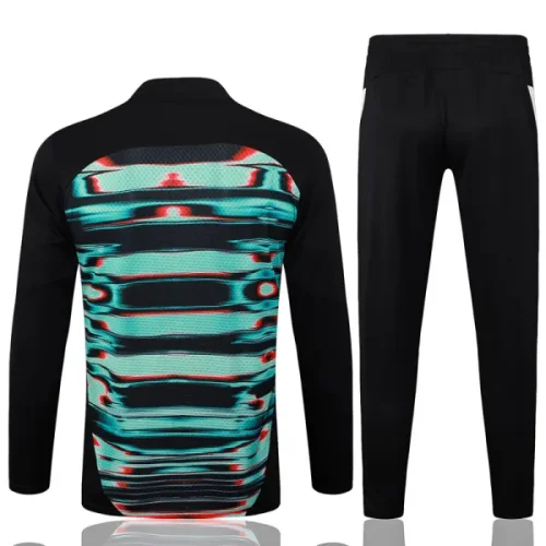 25-26 Portugal Black green Half Pull Tracksuit #B2507(半拉链)