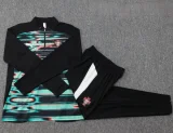 25-26 Portugal Black green Half Pull Tracksuit #B2507(半拉链)