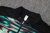25-26 Portugal Black green Half Pull Tracksuit #B2507(半拉链)