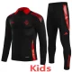 25-26 Internacional Black Kids Half Pull Tracksuit (童装)(半拉链)
