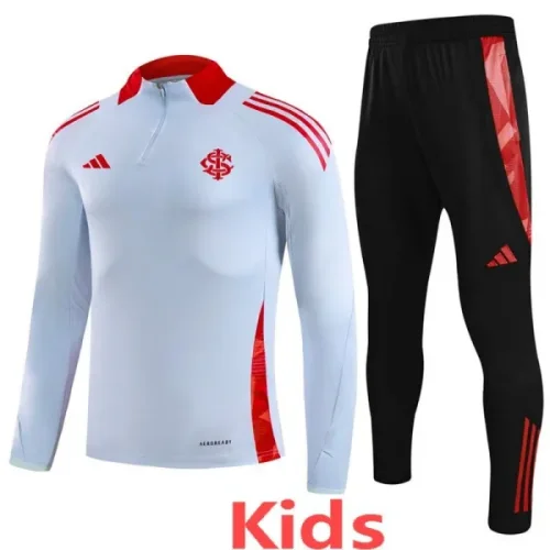 25-26 Internacional Grey Kids Half Pull Tracksuit (重装)(半拉链)