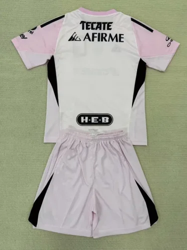 25-26 Tigres UANL Pink GoalKeeper Kids Soccer Jersey