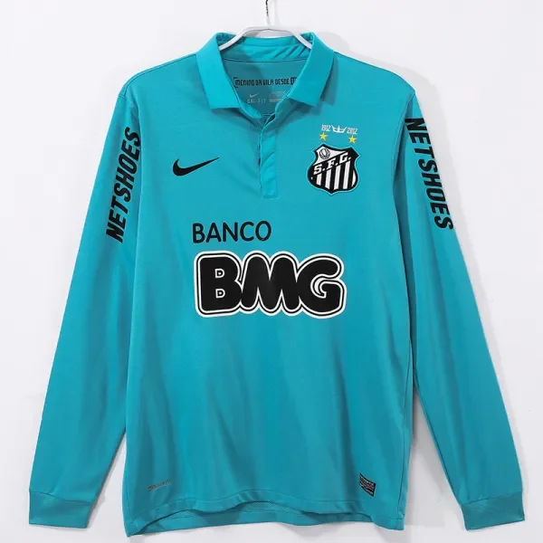 2012-2013 Santos FC Blue Long Sleeve Retro Soccer Jersey (长袖)