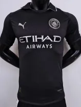 25-26 Man City Black Player Version Soccer Jersey