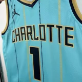 24-25 Hornets BALL #1 Blue City Edition Top Quality Hot Pressing NBA Jersey (V领)