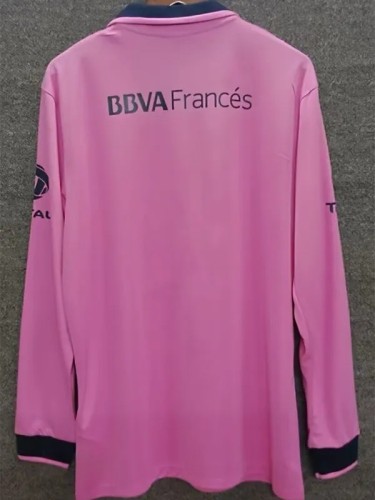 2013-2014 Boca Juniors Pink Long Sleeve Retro soccer Jersey (长袖)