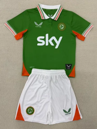 25-26 lreland Home Kids Soccer Jersey