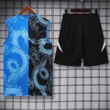 25-26 RMA Black blue Tank top and shorts suit