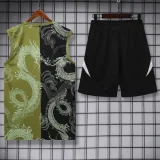25-26 RMA Black brown Tank top and shorts suit