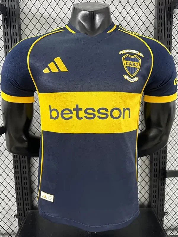 2025-26 Boca Juniors Home Player Version Soccer Jersey