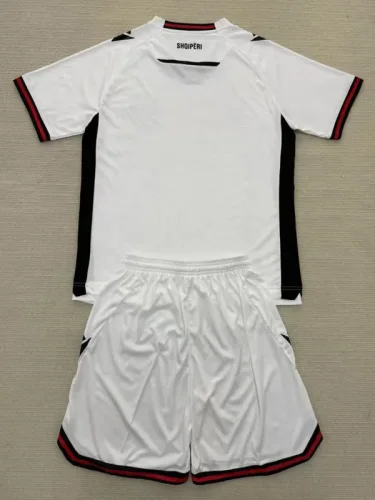 25-26 Albania Away Kids Soccer Jersey