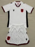 25-26 Albania Away Kids Soccer Jersey