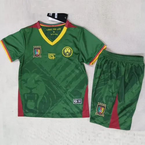 25-26 Cameroon Home Kids Soccer Jersey