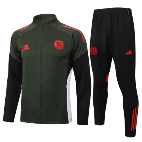 25-26 Bayern Dark green Jacket Tracksuit #A2521