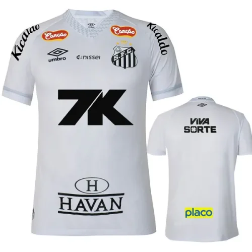 25-26 Santos FC Home Prints Sponsor Fans Soccer Jersey