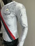 2025-26 Man City Away Long Sleeve Player Version Soccer Jersey (长袖球员)