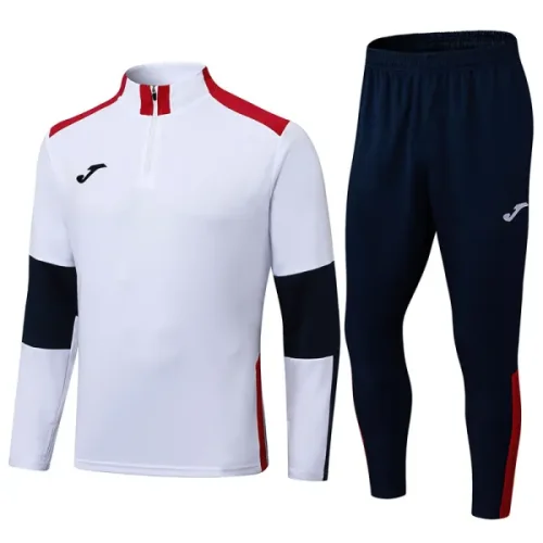 2025 JOM White Half Pull Tracksuit (半拉链)