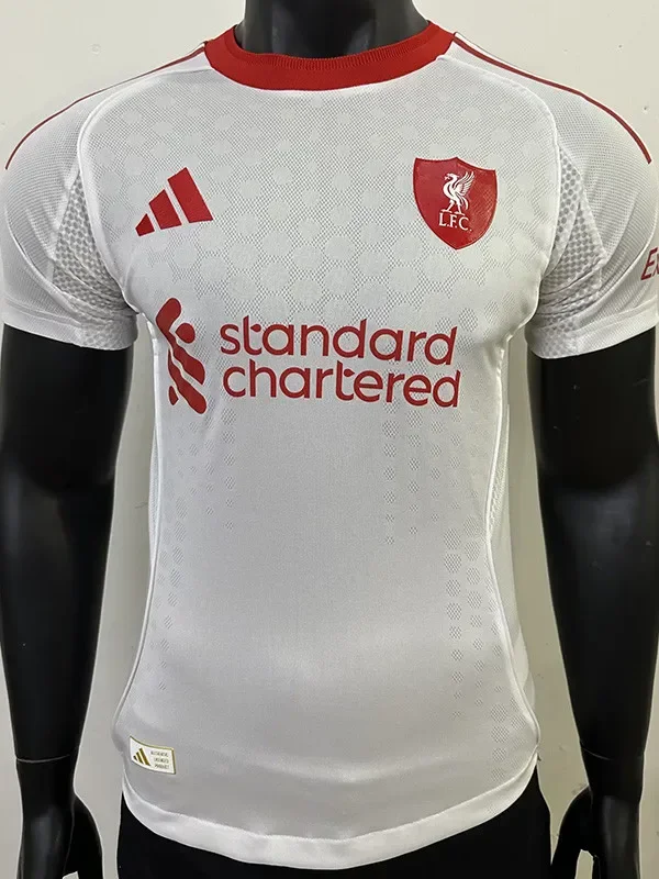 25-26 LIV White Player Version Soccer Jersey